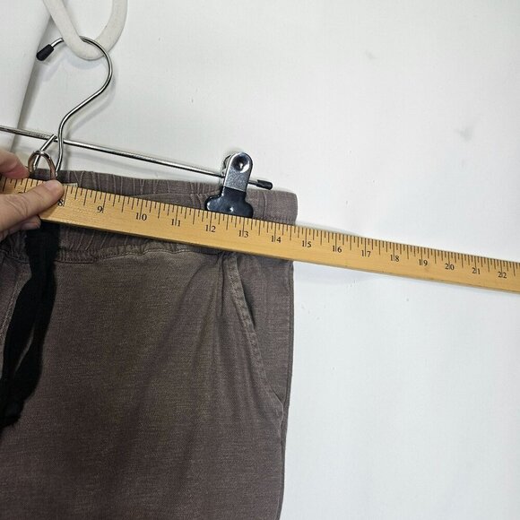 Hudson Addison Drawstring Jogger Pants Pull on Linen Viscose Blend Brown sz S - Picture 9 of 12